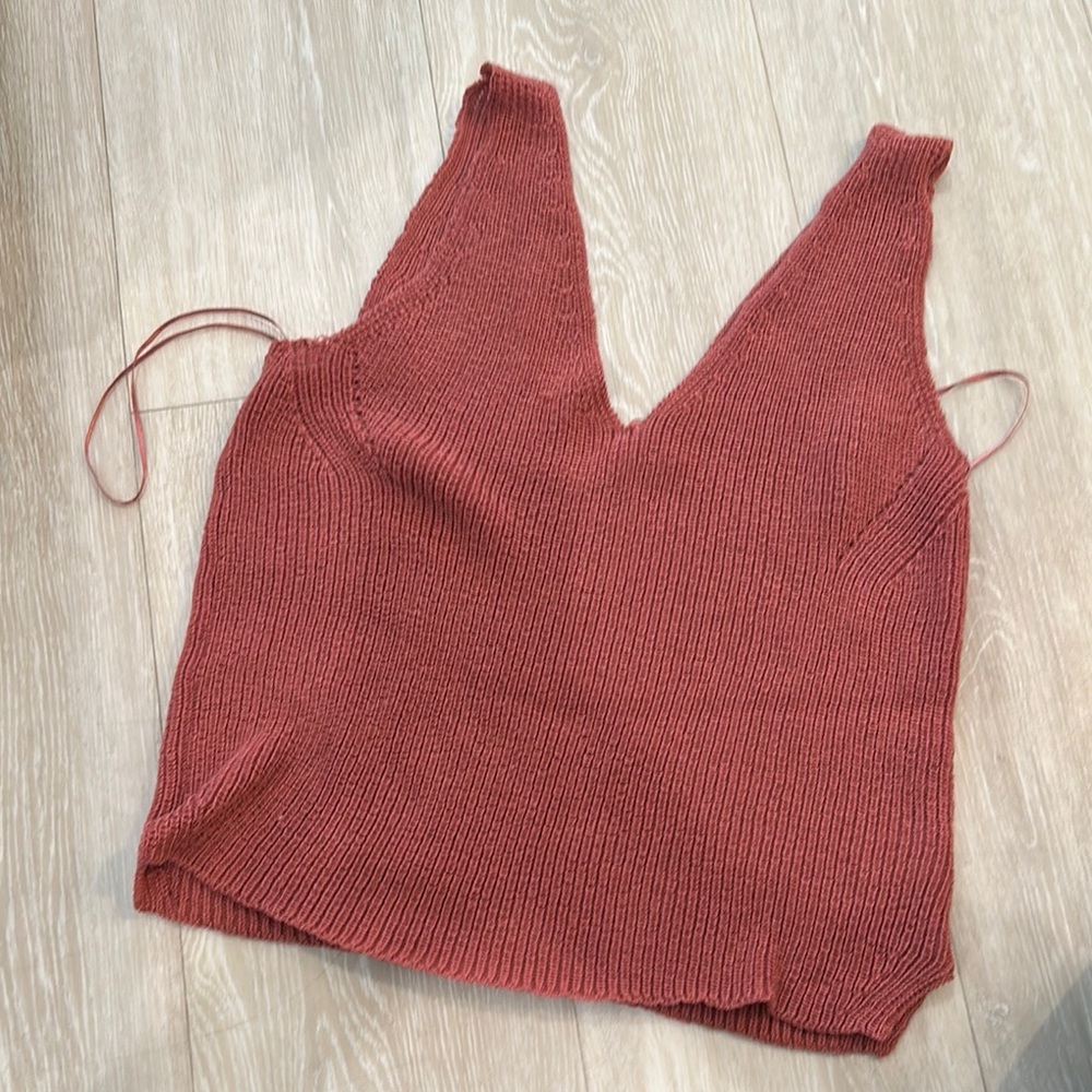Gentle Fawn Pink Ribbed Sleeveless Tank Top